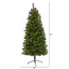 Nearly Natural 6-ft Mixed Pine Artificial Christmas Tree with 250 Clear LED Lights, Pine Cones and Berries - 2 of 4
