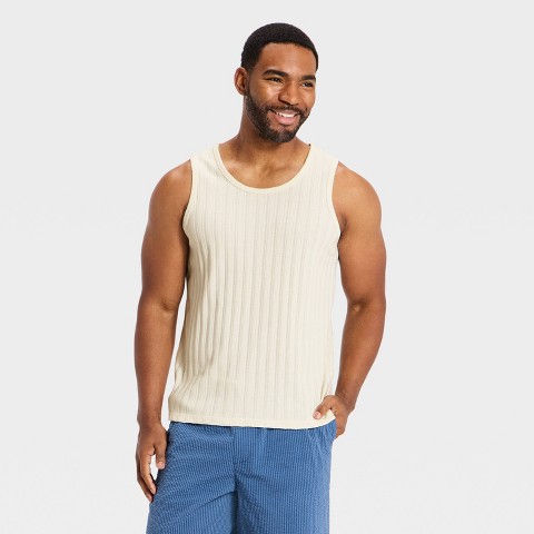 Мужские рубашки Goodfellow & Co Men's Elevated Textured Tank Top - Goodfellow & Co™ White L