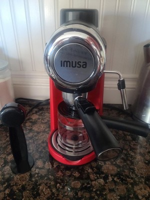 IMUSA IMUSA Electric Espresso/Cappuccino Maker 4 Cup 800 W, Red