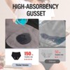 VOXSHE Women's Comfort Period Briefs - 150ml Super Absorbent Leak-proof 3pk Black - 2 of 4