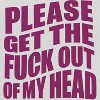 Rerun Island Women Please Get The F Out Of My Head Short Sleeve Graphic Cotton Retro Vintage Ranger Baby Tee - 2 of 4