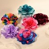 Unique Bargains Alloy Satin Fabric Big Rose Flower Dainty Brooches Pins 1 Pc - 4 of 4