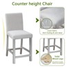 Vynxaria 5-Piece Counter Height Dining Set Crystal-Trimmed Wooden Table, 4 Upholstered Chairs, Solid Wood/MDF, Space-Saving - 4 of 4