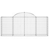 vidaXL Galvanized Iron Arched Gabion Basket, Decorative and Sound-Insulating Garden Barrier with Durable Construction and Wide Application, Silver - 3 of 4