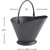 attop 3.2 Gallon Metal Fireplace Ash Bucket for Wood Stove, Includes Shovel, Broom and Gloves Indoor & Outdoor - 2 of 4