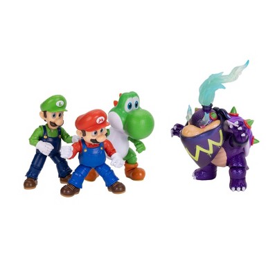 Детские фигурки Nintendo The Super Mario Galaxy Movie - 5” Figure Multi-Pack – Mario, Yoshi and exclusive Wonder Bowser Jr. and Luigi Figures — фото 5