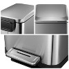 13.2 Gallon/50L Slim Rectangular Stainless Steel Trash Can - 3 of 4