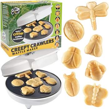 The Original Creepy Crawly Bug Waffle Maker- Make 7 Fun Different Insect Shaped Pancakes for Spring - Including a Lady Bug, Bee & More