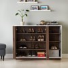 Vega Modern 4-Shelf Wood Shoe Cabinet in White - Furniture of America - 3 of 4
