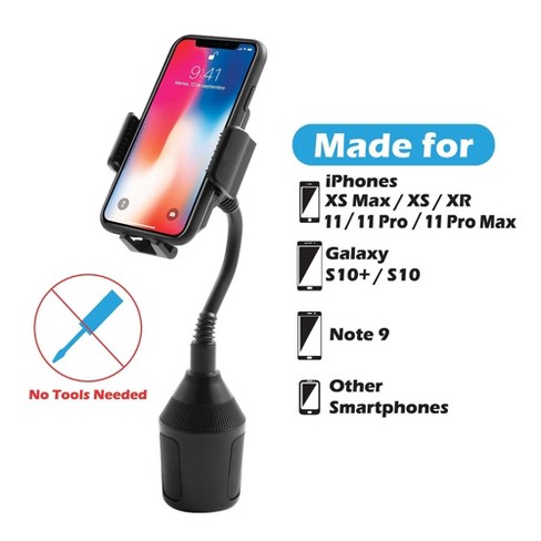 Insten Gooseneck Car Phone Mount Cup Holder Stand For Iphone 11 12 Mini Pro Max Xs X Xr Galaxy S10 Plus S10 S10 S10e Note 10 Google Pixel 3 Xl Black Target