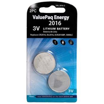 CR2016 3V Lithium Battery, 2 Count Pack, Bitter Coating Helps Discourage  Swallowing
