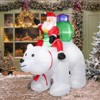 SEVOBAL Inflatable Holiday Decorations 6ft Christmas Santa Claus Rides Polar Bear Garden Santa Claus Decor Outdoor Xmas Decor, White, 37.8"*76.8"*71" - 2 of 4