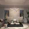 Rennnsan Mirove 27" W 4 -Light Aluminum LED Modern Sputnik Chandelier in Black & Chrome & Gold - 3 of 4