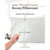 1000 TC White King Pillowcases Set of 4, 100 Egyptian Cotton, Silky Soft Hotel - Like Pillow Covers - 3 of 4