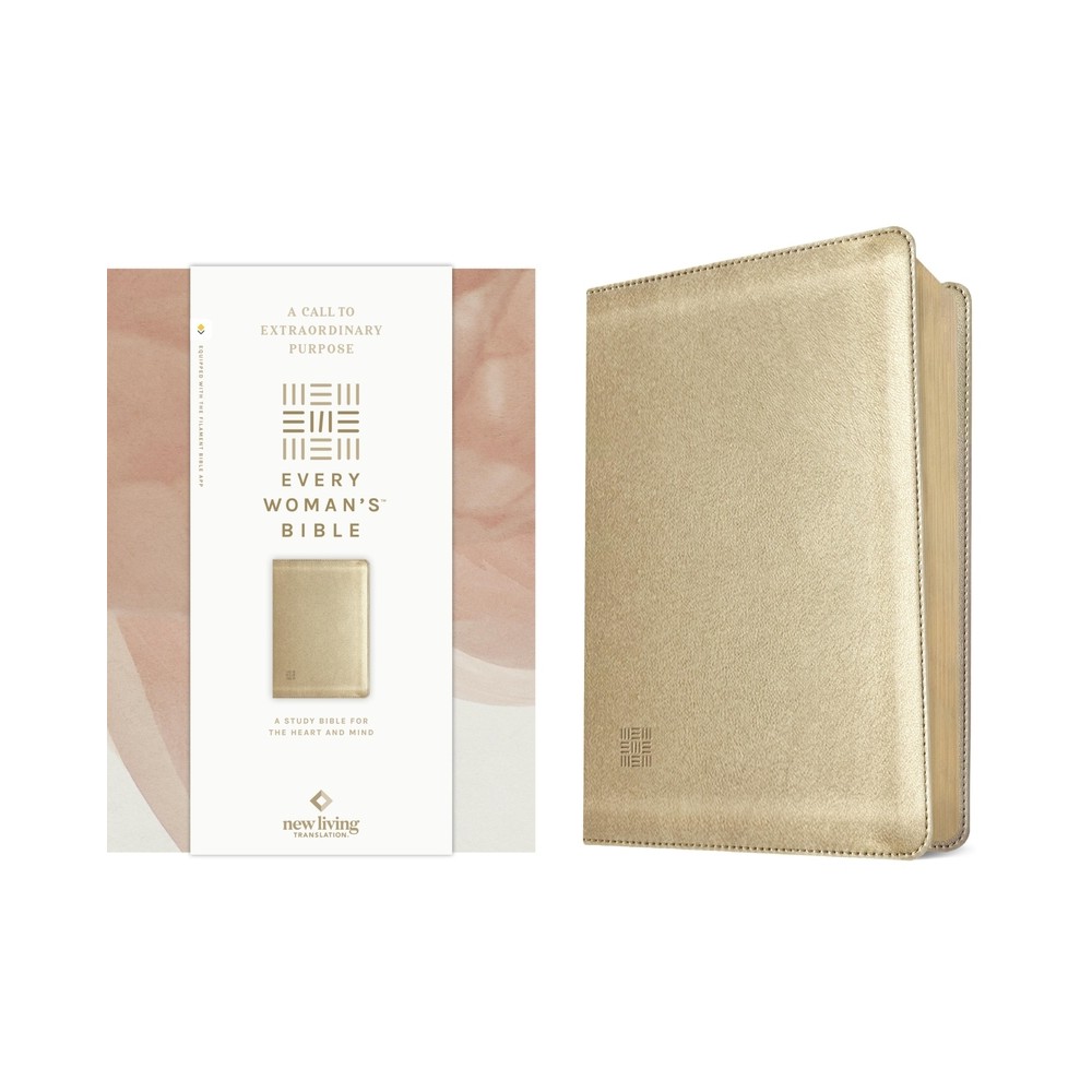 NLT Every Woman's Bible, Filament Enabled (Leatherlike, Soft Gold, Red Letter) - by New Living Translation (Leather Bound)