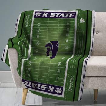 Sleep Squad Kansas State Wildcats Football Field 60 x 80 Throw Blanket