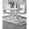 Best Master Furniture,Beverly 43" Round Glass Stainless Steel Legs Dining Table - Silver - 2 of 3