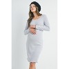 Hello Miz Women's Ribbed Knit Maternity Sweater Dress with Lettuce Hem - 2 of 4
