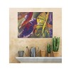 Cottage Garden West of The Wind Elephant Ears Yellow, Purple, Red 40 x 30 Inch Waterproof Gallery Wrapped Canvas, Outdoor Garden, Yard, Patio All - 2 of 2