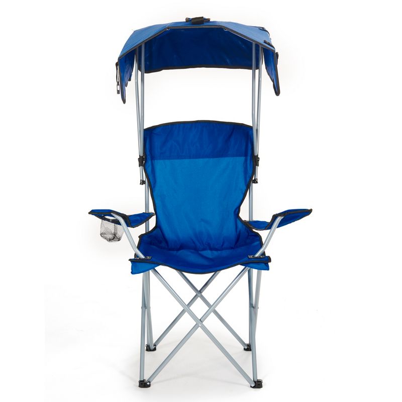 The Lakeside Collection Folding Chair with Cover - Beach Chair with Canopy Shade, 2 of 9