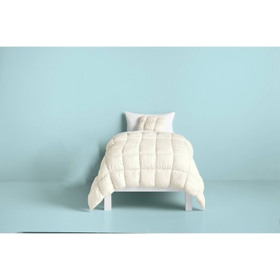 Twin/Twin Extra Long Box Stitch Puffer Comforter Ivory - Room Essentials™