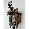 Eight Day Hunter's Cuckoo Clock – 15 in Hand-carved Maple Leaves & Rifles – Traditional Design By River City Clocks - 3 of 4