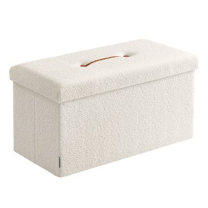 SONGMICS HOME Storage Ottoman Bench, Storage Chest, 15 x 30 x 15 Inches, End of Bed Bench, Load up to 660 lb - 1 of 4