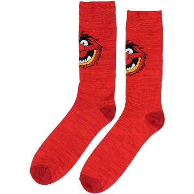 Disney The Muppets Socks Animal Men's Casual Crew Socks, Shoe Size 8-12