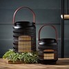 Sullivans 10.5" & 7.25" Modern Black Caged Lantern Set of 2, Metal - 3 of 3