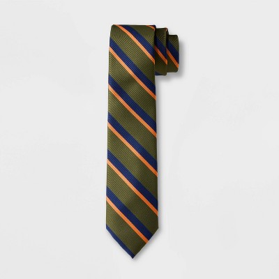 Men's Striped Tie - Goodfellow & Co™ Olive Green