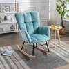 LOVMOR Rocking Chair Nursery, Modern Rocking Chair with High Backrest - 2 of 4