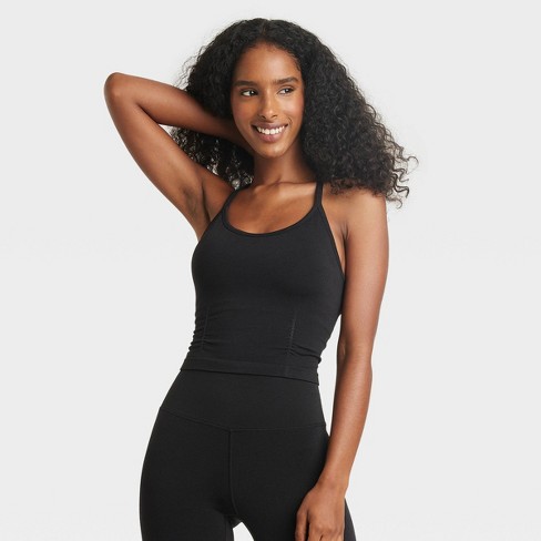 Women's Patterned Seamless Tank Bra - Joylab™ Black Xl : Target