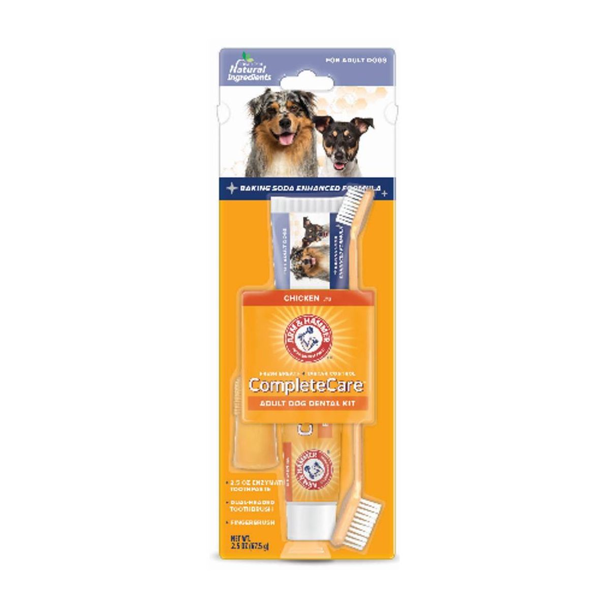Arm & Hammer Complete Care Adult Dog Dental Kit - 2.5oz/2ct