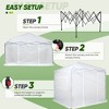 EAGLE PEAK 8'x8' Instant Pop-up Greenhouse, Roll-Up Zipper Doors and Side Windows - 2 of 4