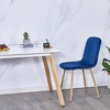 Akoasm Morden Fabric Dinning Chairs With Studry Legs-Blue - 3 of 4