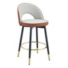 Grungis PU Leather Armless Kitchen Chair Set of 2,Upholstered Dining Chairs with Black Metal Legs for Dining Room,Kitchen - 4 of 4