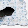 4'x5'6" Blue Persian Faux Fur Scalloped Indoor Area Rug - 3 of 4