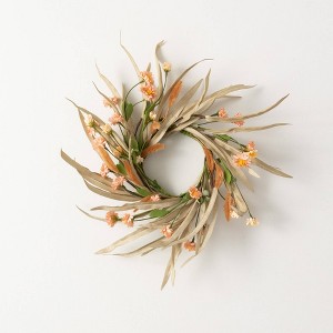 Sullivans Artificial Grass And Bunnytail Mini Wreath 17"H; Brown - 1 of 3