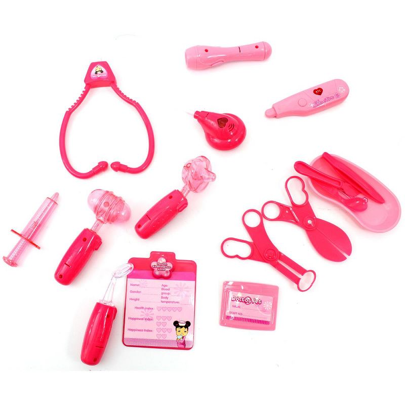 Link Worldwide Ready! Set! Play! Doctor Nurse Medical Kit Playset, Doctor Pretend Play Toy For Girls (Pink), 4 of 5
