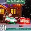 GOTGELIF 10.5FT Inflatable Christmas Santa Claus Airplane with Rotating Propeller & LED Lights Outdoor Holiday Decoration - 3 of 4