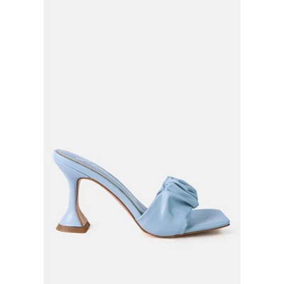 Rebel Ruched Straps Spool Heel Women Sandals