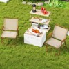 Costway Folding Camp Chairs Set of 2 with Aluminum Frame Support 400 LBS with Armrests - 2 of 4