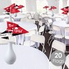 Big Dot of Happiness Red Grad - Best is Yet to Come - Triangle Red Graduation Party Photo Props - Pennant Flag Centerpieces - Set of 20 - 2 of 4