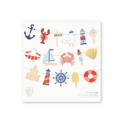 Daydream Society - Seaside Thingamajigs - Pack of 16 Die-Cut Pieces and Hanging Twine