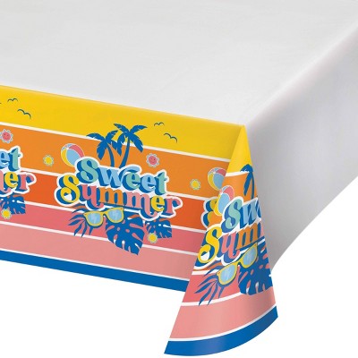 Creative Converting Summer Vibes Paper Tablecloth 3ct