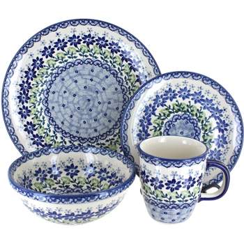 Blue Rose Polish Pottery Manufaktura Dinnerware (4PC)