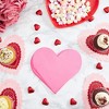 Blue Panda 50-Pack Hot Pink Heart Shaped Disposable Cocktail Paper Napkins for Valentines Party Supplies - 2 of 4
