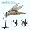 Sonkuki 10 Ft. Patio Offset Umbrella Outdoor Hanging Umbrellas w/Steel Frame - 4 of 4