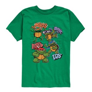 Boys' - Teenage Mutant Ninja Turtles Mutant Mayhem - Leo and Brothers Kid Turtles Short Sleeve Graphic T-Shirt - 1 of 3