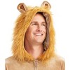 Tipsy Elves Men's Animal Halloween Costume - Comfy Adult Lion Jumpsuit with Hooded Mane, Ears, Faux Fur Cuffs and Tail - 2 of 4